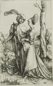 Młoda para zagrożona śmiercią (Promenada) autorstwa Albrecht Dürer