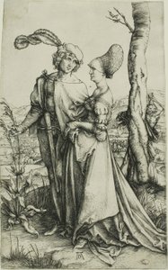 Młoda para zagrożona śmiercią (Promenada) autorstwa Albrecht Dürer