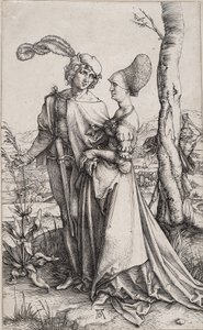 Młoda para zagrożona śmiercią Promenada autorstwa Albrecht Dürer