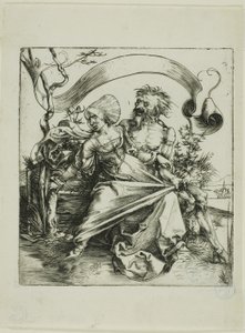 Młoda kobieta zaatakowana przez śmierć (The Ravisher) autorstwa Albrecht Dürer