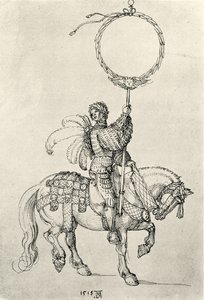 Młody jeździec jako posiadacz wieńca autorstwa Albrecht Dürer