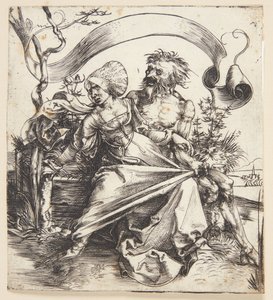 Młoda kobieta zaatakowana przez śmierć autorstwa Albrecht Dürer
