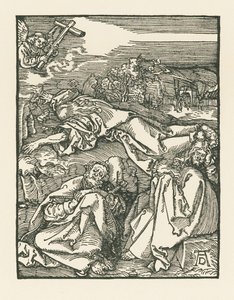 Agonia w Ogrójcu - Chrystus na Górze Oliwnej, ok. 1508-09 (drzeworyt) autorstwa Albrecht Dürer or Duerer