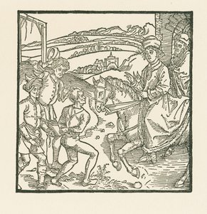 Catonet ratuje złoczyńcę przed szubienicą autorstwa Albrecht Dürer or Duerer