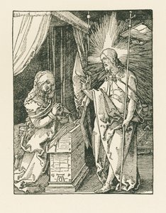 Chrystus ukazujący się Matce, ok. 1510 (drzeworyt) autorstwa Albrecht Dürer or Duerer