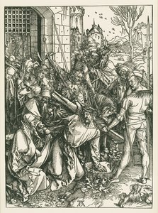 Chrystus niosący krzyż, ok. 1498-99 (drzeworyt) autorstwa Albrecht Dürer or Duerer