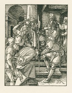 Chrystus przed Annaszem, ok. 1508-09 (drzeworyt) autorstwa Albrecht Dürer or Duerer