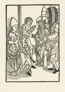 Chrystus przed Kajfaszem autorstwa Albrecht Dürer or Duerer