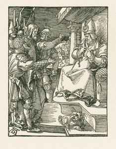 Chrystus przed Kajfaszem, ok. 1508-09 (drzeworyt) autorstwa Albrecht Dürer or Duerer