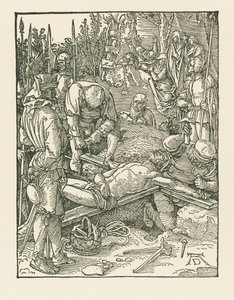 Chrystus przybity do krzyża, ok. 1509 (drzeworyt) autorstwa Albrecht Dürer or Duerer