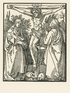 Chrystus na krzyżu z Matką Boską i św. Janem autorstwa Albrecht Dürer or Duerer
