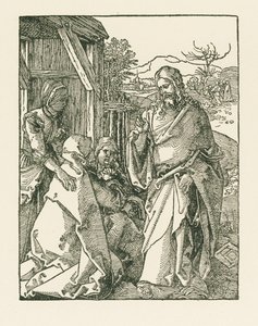 Chrystus opuszczający swoją Matkę, ok. 1508-09 (drzeworyt) autorstwa Albrecht Dürer or Duerer