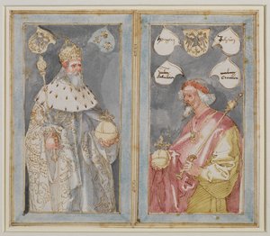 Cesarze Karol Wielki i Zygmunt, 1507 - 1510 ok autorstwa Albrecht Dürer