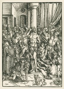 Biczowanie Chrystusa, ok. 1496-97 (drzeworyt) autorstwa Albrecht Dürer or Duerer