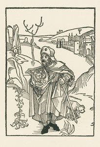 Jean Charlier de Gerson jako pielgrzym autorstwa Albrecht Dürer or Duerer