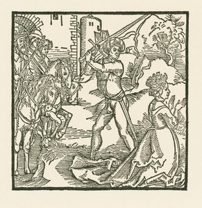 Król Jehu ściął głowę swojej żonie Izebel. autorstwa Albrecht Dürer or Duerer