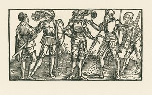 Rycerze i żołnierze autorstwa Albrecht Dürer or Duerer