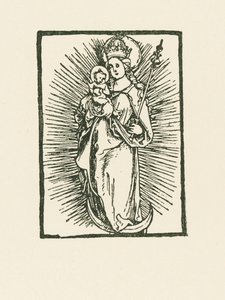 Maryja Dziewica jako Królowa Nieba w słońcu autorstwa Albrecht Dürer or Duerer