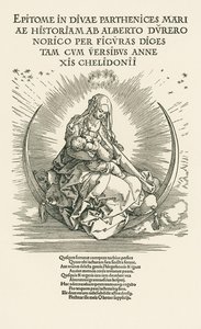 Maryja Dziewica z Dzieciątkiem w chwale, ok. 1511 (drzeworyt) autorstwa Albrecht Dürer or Duerer