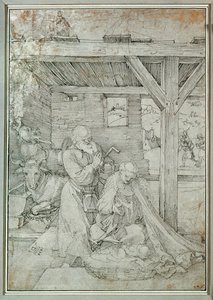 Szopka (pióro i tusz) autorstwa Albrecht Dürer or Duerer