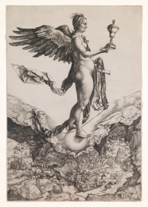Nemezis, ok. 1501-2 (rycina) autorstwa Albrecht Dürer or Duerer