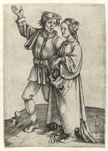 Para chłopów, ok.1497 autorstwa Albrecht Dürer