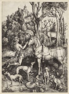 Św. Eustachy, ok. 1501 autorstwa Albrecht Dürer