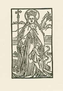 Święta Małgorzata. Ilustracja do Hortulus Anime. Druk: Michael Furter, Bazylea autorstwa Albrecht Dürer or Duerer