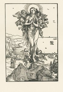 Święta Maria Magdalena w ekstazie, ok. 1504-05 (drzeworyt) autorstwa Albrecht Dürer or Duerer