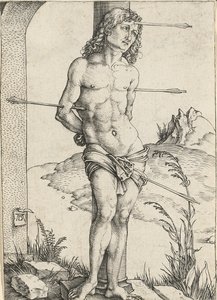 Św. Sebastian przywiązany do kolumny, ok.1499 autorstwa Albrecht Dürer