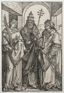 Święci Szczepan, Sykstus i Wawrzyniec, ok. 1504-05 (drzeworyt) autorstwa Albrecht Dürer or Duerer
