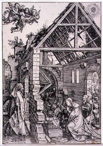 Adoracja pasterzy (drzewryt) autorstwa Albrecht Dürer