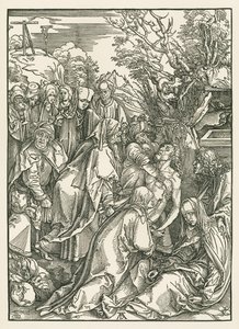 Złożenie do grobu, ok. 1496-97 (drzeworyt) autorstwa Albrecht Dürer or Duerer