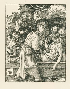 Złożenie do grobu, ok. 1509-10 (drzeworyt) autorstwa Albrecht Dürer or Duerer