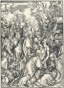 Nagrobek z Wielkiej Pasji, ok. 1496-97 (drzewryt) autorstwa Albrecht Dürer