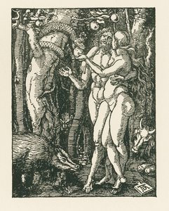Upadek człowieka, ok. 1510 (drzeworyt) autorstwa Albrecht Dürer or Duerer