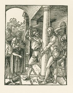 Biczowanie, ok. 1509 (drzeworyt) autorstwa Albrecht Dürer or Duerer