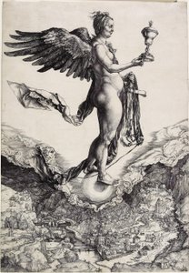 Wielka Fortuna, ok. 1501-1502 autorstwa Albrecht Dürer