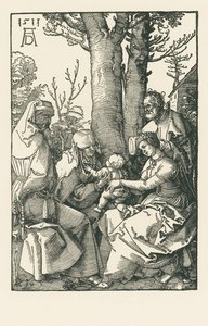Święta Rodzina z Joachimem i Anną pod drzewem autorstwa Albrecht Dürer or Duerer