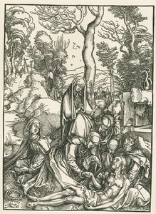 Lament nad Chrystusem, ok. 1498-99 (drzeworyt) autorstwa Albrecht Dürer or Duerer