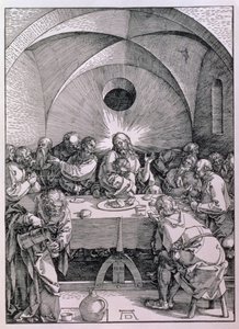 Ostatnia Wieczerza z cyklu „Wielka Pasja”, wyd. 1511 (drzewryt) autorstwa Albrecht Dürer