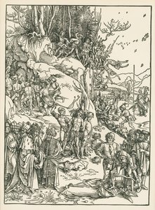 Męczeństwo dziesięciu tysięcy, ok. 1496 (drzeworyt) autorstwa Albrecht Dürer or Duerer