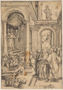 Ofiarowanie Dziewicy w świątyni autorstwa Albrecht Dürer