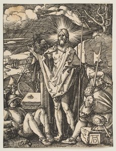 Zmartwychwstanie, z Małej Męki, ok. 1510 autorstwa Albrecht Dürer