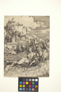 Potwór morski (Meerwunder) (grawerunek na papierze czerpanym) autorstwa Albrecht Dürer