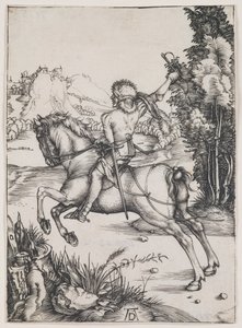 Mały kurier, ok. 1496 r. (rycina) autorstwa Albrecht Dürer or Duerer