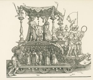 Mały wóz triumfalny lub burgundzkie małżeństwo autorstwa Albrecht Dürer or Duerer