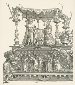 Mały wóz triumfalny lub burgundzkie małżeństwo autorstwa Albrecht Dürer or Duerer
