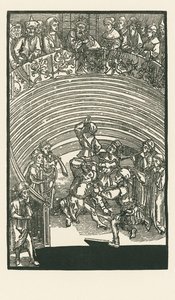 Teatr, ok. 1492-93 (drzeworyt) autorstwa Albrecht Dürer or Duerer