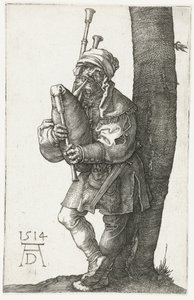 Gracz na dudach autorstwa Albrecht Dürer or Duerer